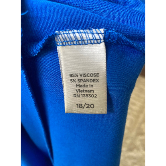 Avenue Tiered Ruffle Tank Dress Royal Blue Sleeveless Wedding Event Summer Party - Picture 6 of 7